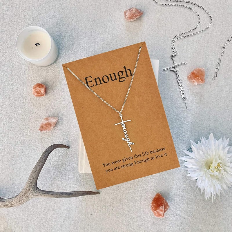 Lcherry Faith Cross Pendant Necklace for Women Religious Christian Jewelry Mother's Day Gifts for Women - Image 3