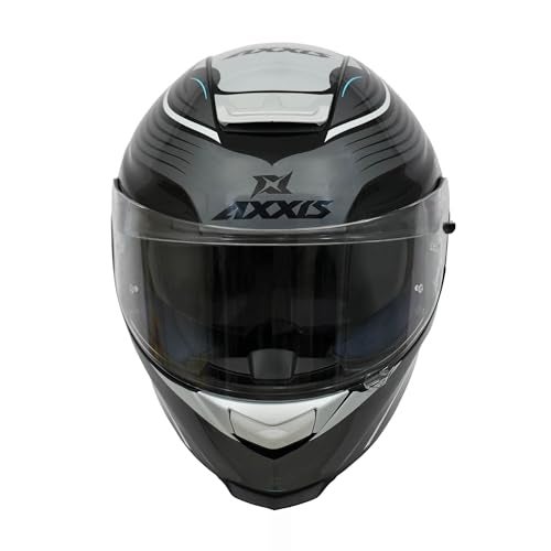 AXXIS Eagle SV Lines Full Face Helmet | ISI, DOT & ECE Certified | Dual Visor | Aerodynamic Design | Anti-Scratch Visor | Motorcycle Helmet for Men & Women (Black Blue, M) - Image 4
