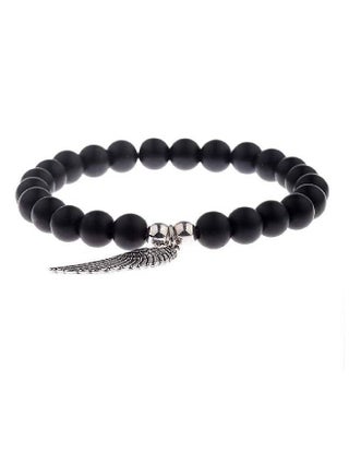 black bracelet with silver wing - pzsku/Z6EDF5EBA0110C8D92F93Z/45/_/1674324951/db70e89e-aa4b-41e4-841c-4b8e4decb025