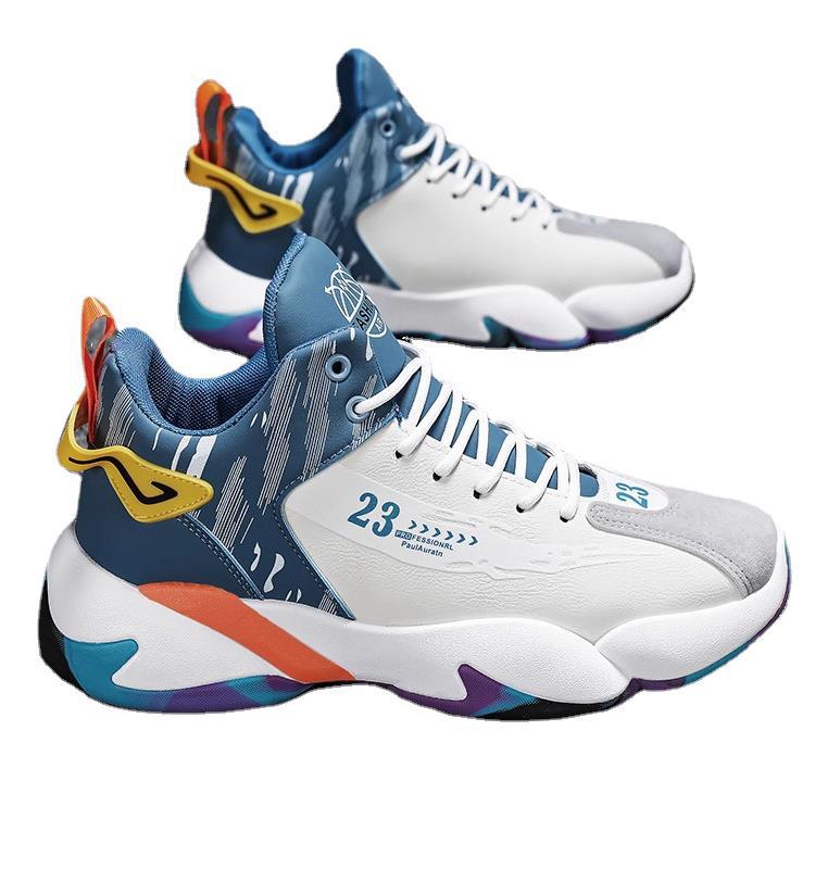 Men'S High-Top Winter Junior High School Students Big Children Running Basketball Sneaker Teenagers Fleece-Lined Thick Warm Cotton Shoes - Image 4