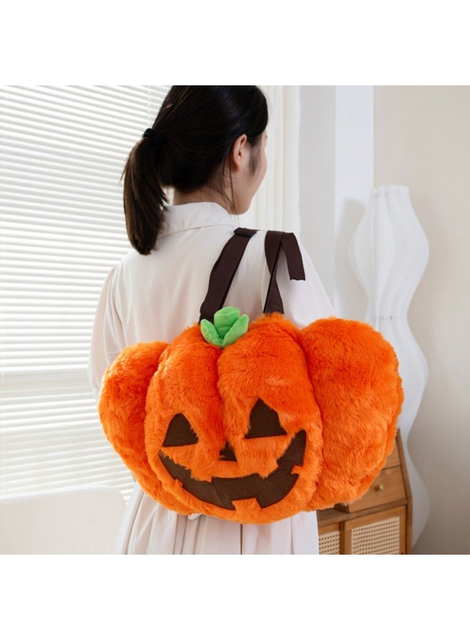 Loquat Simulation Pumpkin Backpack Plush Backpack Decoration Can Add Logo To Figure Production-Specifications: Pumpkin Backpack-Color:45*30cm0.37kg - Image 4