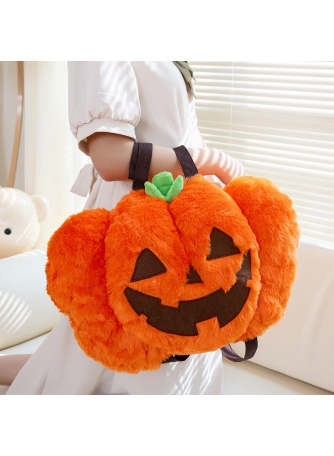 Loquat Simulation Pumpkin Backpack Plush Backpack Decoration Can Add Logo To Figure Production-Specifications: Pumpkin Backpack-Color:45*30cm0.37kg - Image 3