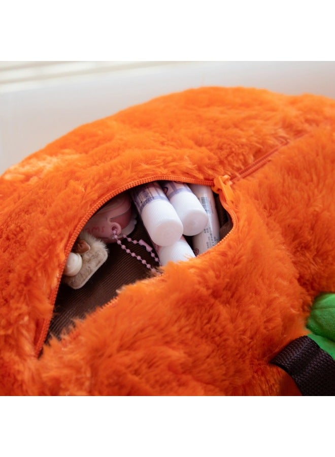 Loquat Simulation Pumpkin Backpack Plush Backpack Decoration Can Add Logo To Figure Production-Specifications: Pumpkin Backpack-Color:45*30cm0.37kg - Image 5