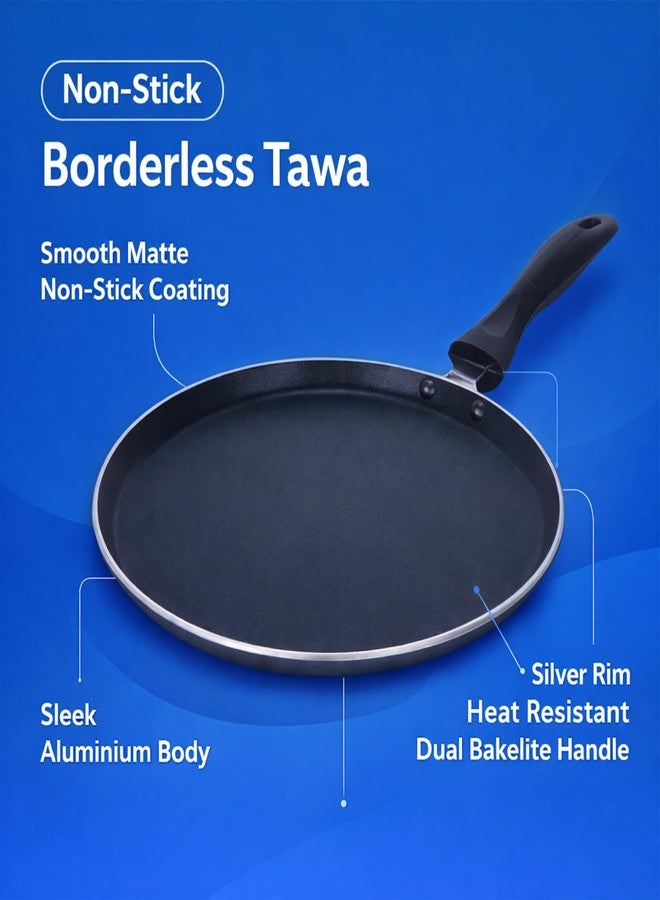 ANJALI Diamond Classic Induction Dosa Tawa 270 mm | PTFE Nonstick Coating | Hammertone Finish - Image 5