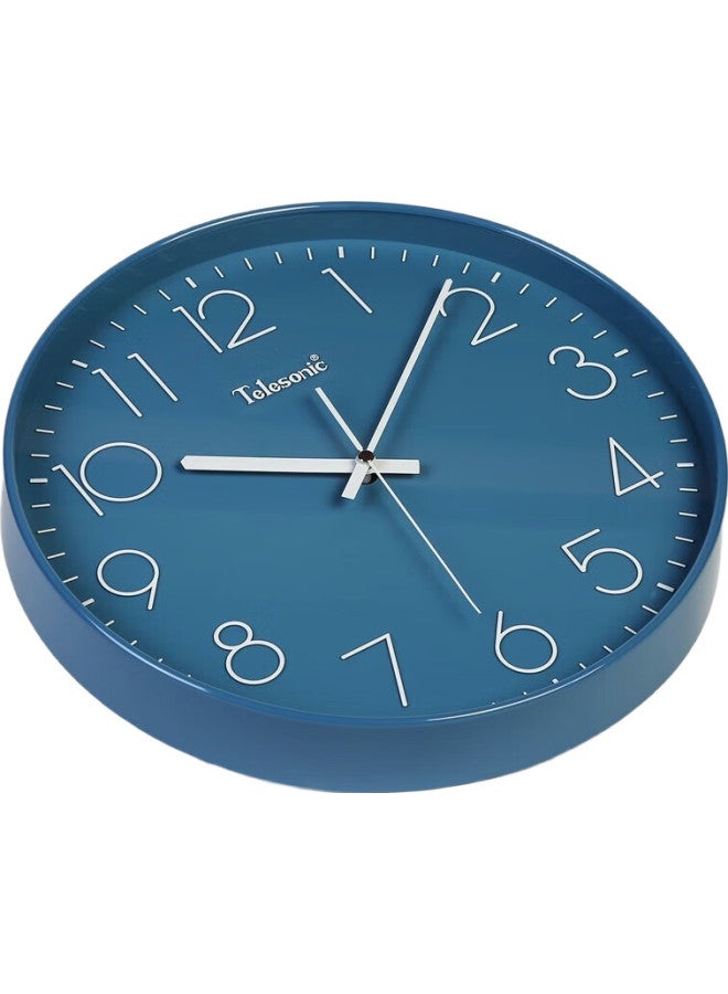 Telesonic Wall Clock Living Room Bedroom Quartz Clock Modern Minimalist Creative Clock No Punching Fashion Clock Round Hanging Clock 36Cm - Image 1