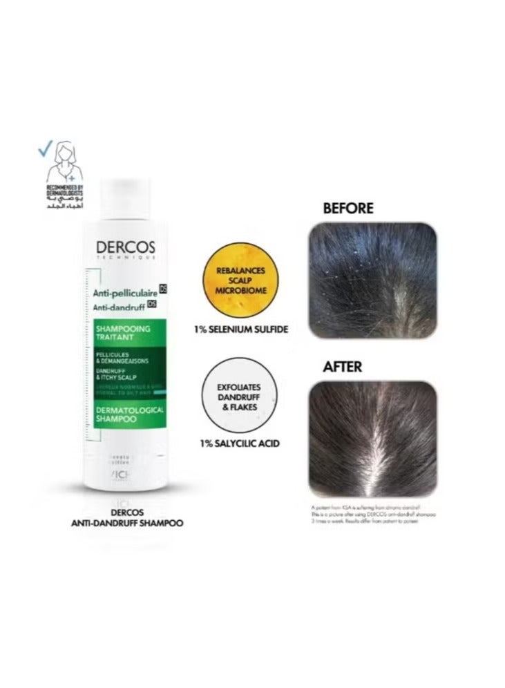 Dercos (Anti Dandruff DS) Dercos Anti Dandruff Shampoo for Normal to Oily - 200ml - Image 2