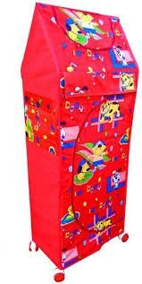GRAZIA GRAZIA OBBO Multipurpose Toy BoxAlmirah with 5 Shelves Red  - Image 3