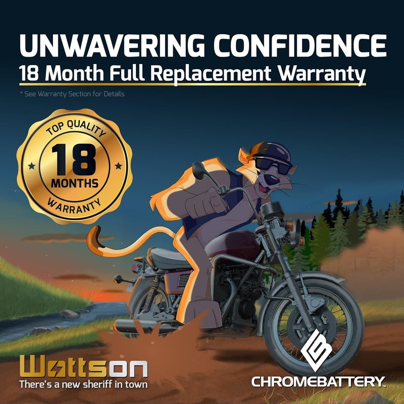 CB CHROMEBATTERY بطارية 5L-BS خالية من الصيانة 12V 5Ah بديل لـ ATV والدراجات النارية وزلاجات المياه والسكوتر وUTV والمزيد - طرف صمولة وبرغي (T3) - Image 4
