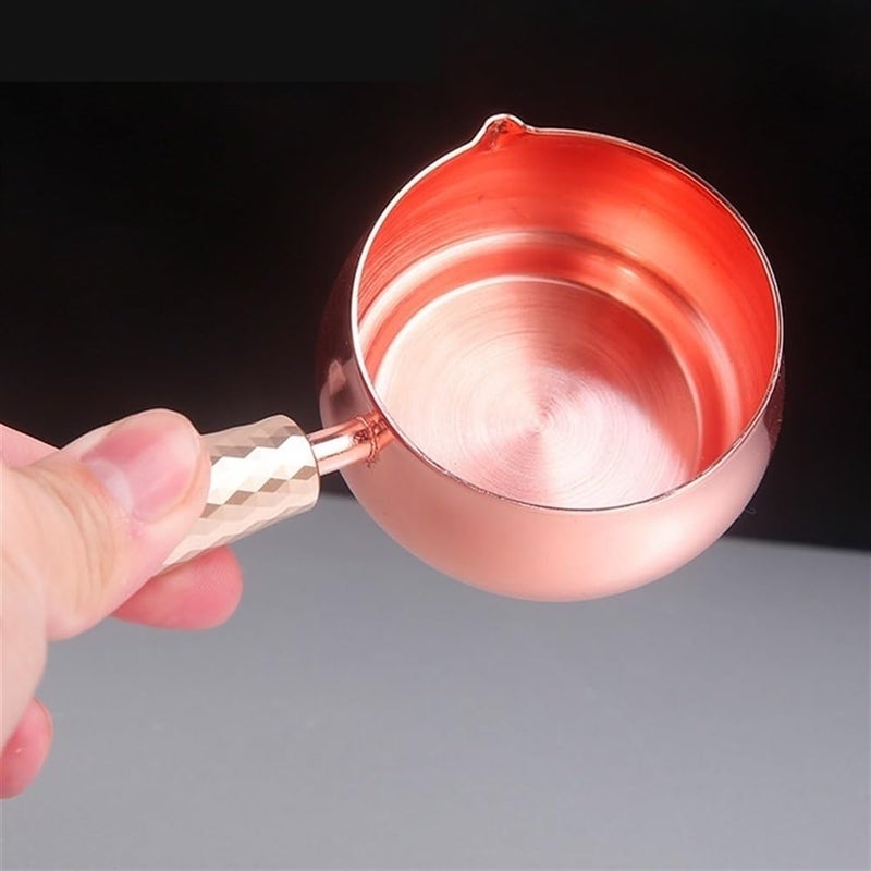 Gravy Boat Coffee Measuring Cup, Hand Drawn Can, Extraction Ounce Cup, Stainless Steel Calf Milk Pot Gravy Jug(Pink,Small) - Image 3