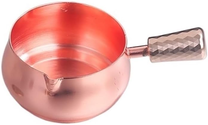 Gravy Boat Coffee Measuring Cup, Hand Drawn Can, Extraction Ounce Cup, Stainless Steel Calf Milk Pot Gravy Jug(Pink,Small) - Image 1