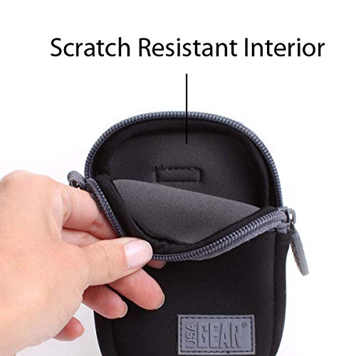 USA Gear Small Digital Camera Case with Wrist Strap, Belt Loop - Camera Case Small Compact Compatible with Canon Powershot Elph, Pouch G7 Mark iii, Nikon Coolpix, Cybershot, Pixpro & More (Black) - Image 4