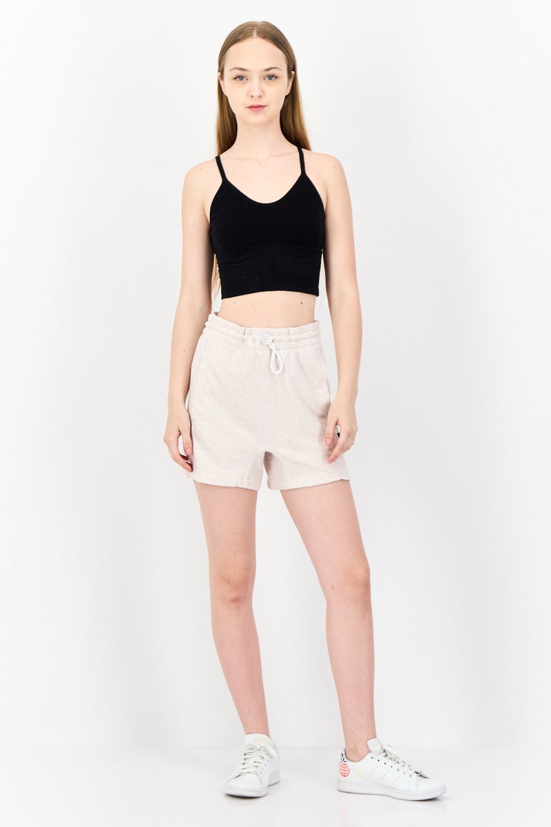 Adidas Women Sportswear Fit Training Shorts, Heather Pink - Image 3