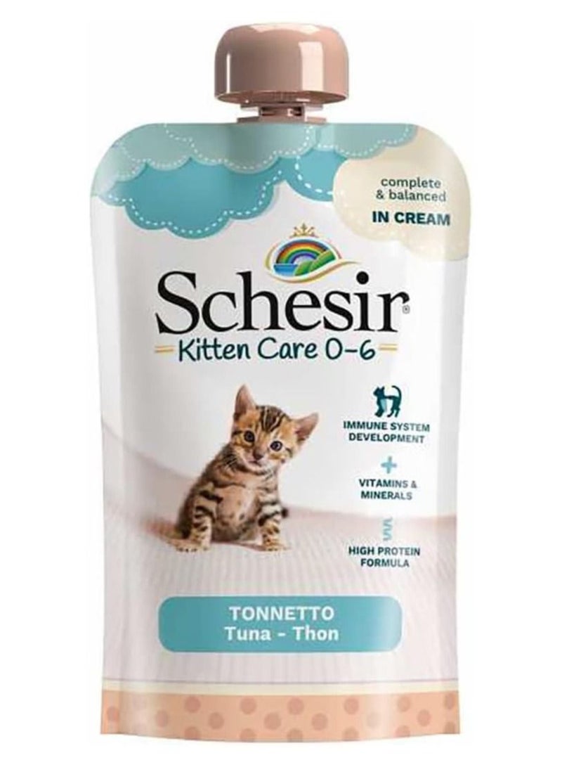 Schesir Tuna Cream Wet Food for Kittens 150 g - Image 1