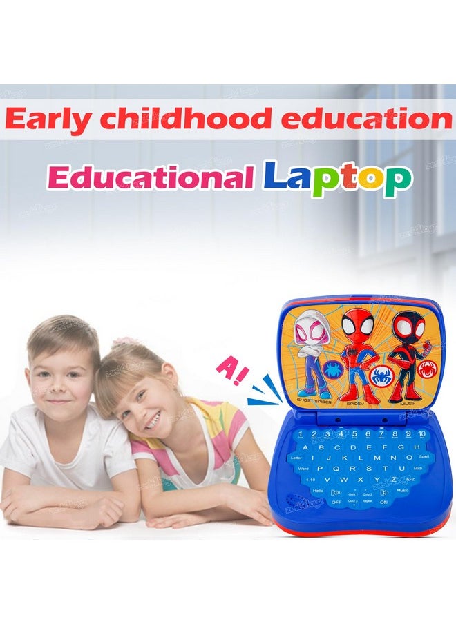 زيست فور تويز لعبة كمبيوتر محمولة من Zest 4 Toyz للأطفال بتصميم أفنجرز، لعبة تعليمية تعليمية مع موسيقى وصوت وأرقام ومخططات أبجدية للأعمار من 3 سنوات فما فوق، لون أحمر  - Image 2