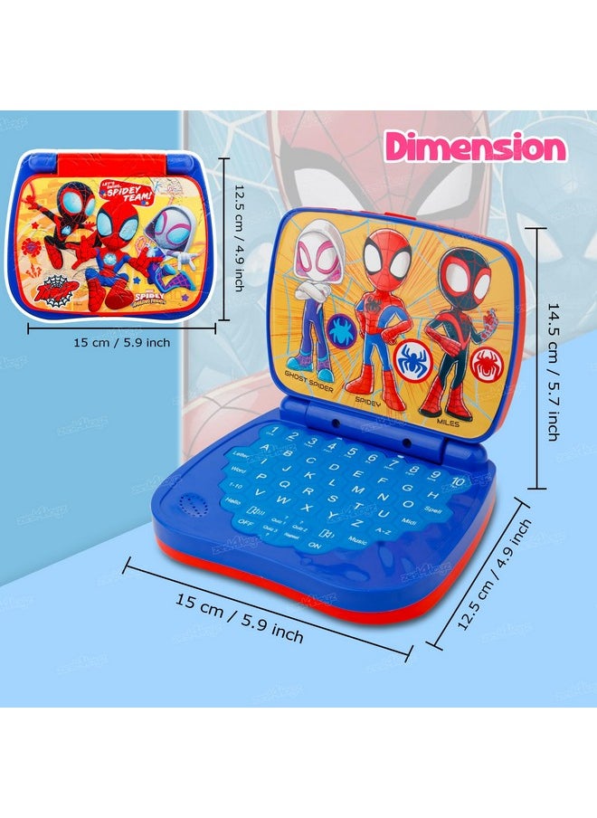 زيست فور تويز لعبة كمبيوتر محمولة من Zest 4 Toyz للأطفال بتصميم أفنجرز، لعبة تعليمية تعليمية مع موسيقى وصوت وأرقام ومخططات أبجدية للأعمار من 3 سنوات فما فوق، لون أحمر  - Image 3