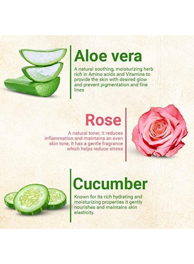 Moha: Aloe Vera Gel for Face, Skin & Hair | Pure Aloe Vera Gel with Rose & Cucumber | Hydrates, Soothes, Moisturise & Repairs Skin Naturally | Strengthens Hair & Calms Scalp | Lightweight, Non-Sticky Organic Gel Formula - 100 gm (Pack of 1) - Image 4