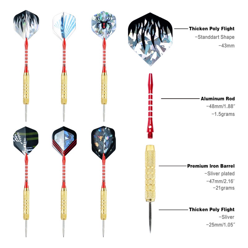 CHRDW Darts Metal Tip Set â€“ Perfect Steel Tip Design for Professional and Casual Players to Enhance Your Game. 18 Pieces.CHRDW. (Metal) - Image 3