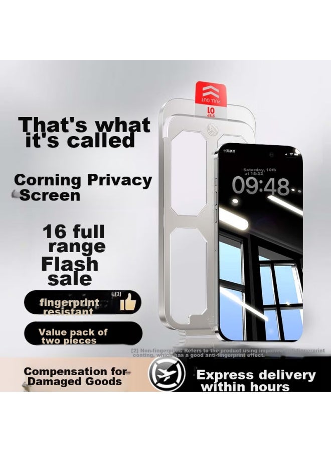 DiVi First Guard For Apple 16, Anti-peeping Tempered Glass Film, Iphone 16 Corning Phone Film, Dust-proof, Shockproof, Anti-fingerprint, Quick Installation, Dust-free Installation, Anti-spy, 28° - Image 1