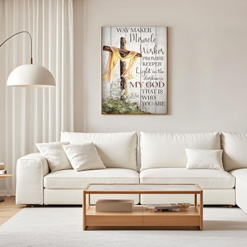 GEEHEIY Religious Diamond Art Kits for Adults, 5D Christian Cross Diamond Painting Kits for Beginner, DIY Jesus Cross Gem Art Dots for Adults, Perfect for Home Wall Decor 12x16 Inch - Image 2