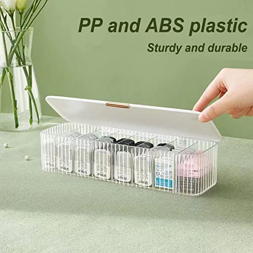 AITIME Storage Organizer for cosmetic contact lenses and daily disposable contacts, Clear Plastic Box for all brands daily lens (White) - Image 2