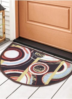 Status Contract Semi Circle/D-Shape Entrance Floor Door Mats Home Decor Non-Slip Carpet for Bathroom, Bedroom, Balcony, Living Room Washable Dirt Trapper, 38 X 58 Cm  - Image 1