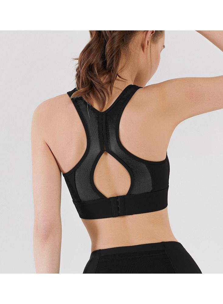 Loquat Women Quick Dry Breathable Yoga Bra Black 