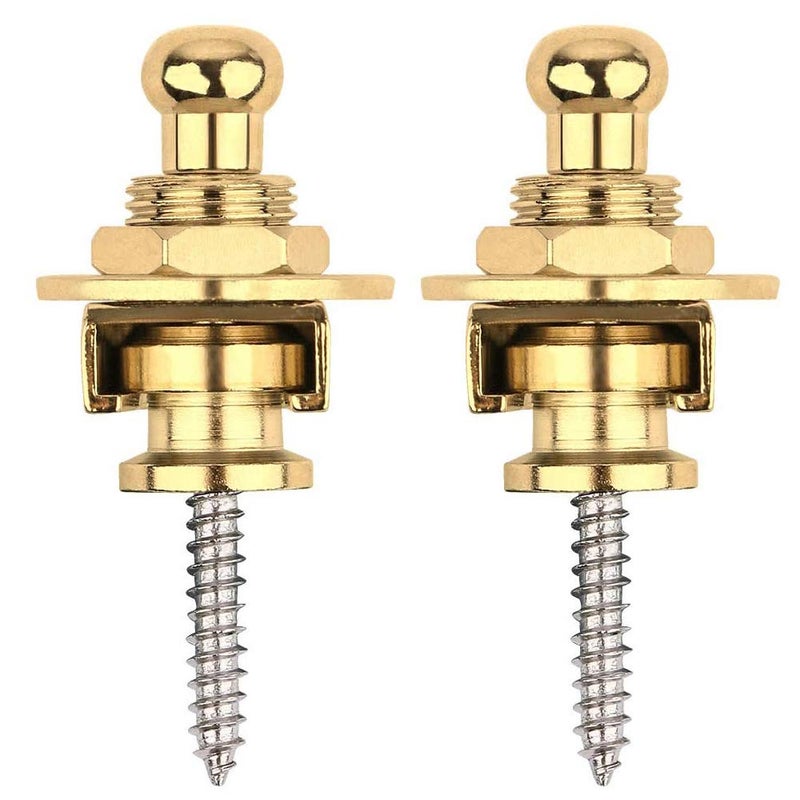 Eyech 4Pcs Gold Guitar Strap Locks Set Security Quick Release Guitar Straplocks Button Set for Guitar Bass - Image 2