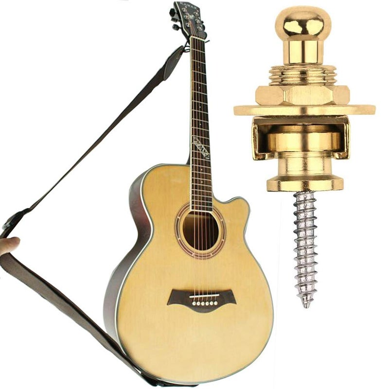 Eyech 4Pcs Gold Guitar Strap Locks Set Security Quick Release Guitar Straplocks Button Set for Guitar Bass - Image 5