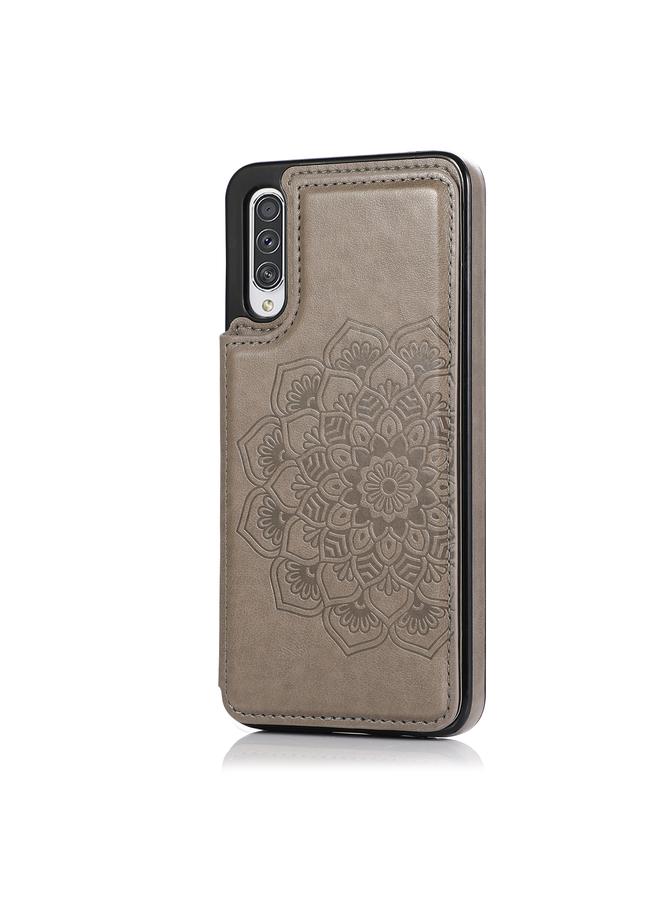 S-TOP Case For Samsung Galaxy A50 / A50s Double Buckle Mandala Pattern PU+TPU Protective Case with Card Slots & Holder & Photo Frame - Image 2