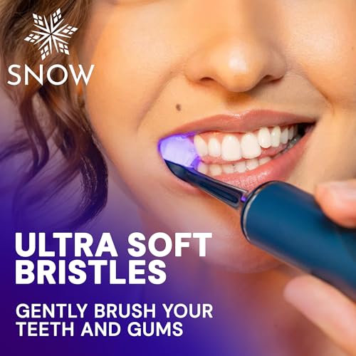 SNOW LED Whitening Electric Toothbrush | Dentist-Designed Electric Toothbrush for Adults | Sonic Technology, LED Light, Modes, Timer, Rechargeable Plaque Removal & Teeth Whitening Polar Blue Gen2 - Image 5