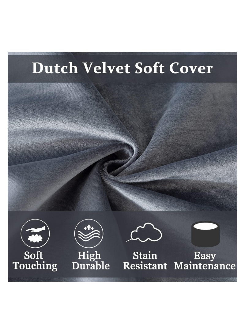 Comfy كيس حبوب مريح كلاسيكي للبالغين من المخمل الناعم باللون الرمادي مع حشوة من الفاصوليا العذراء - Image 3