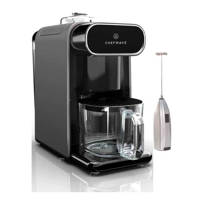 MILKMADE NONDAIRY MILK MAKER BLACKSILVER WITH HANDHELD MILK FROTHER 2 ITEMS