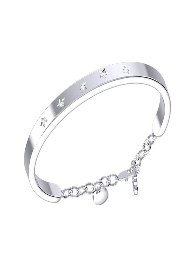 TINY TIARAA Celestial Starshine Baby Bangle - 925 Silver - Image 1