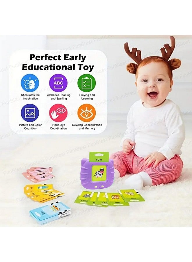 فنبلاست بطاقات تعليمية ناطقة من فن بلاست للأطفال، ألعاب تعليمية للأطفال، بطاقات تعليمية باللغة الإنجليزية، ألعاب تعليمية مونتيسوري للأطفال من عمر سنتين إلى أربع سنوات، أولاد وبنات - ١١٢ بطاقة مزدوجة الجوانب (أرجوانية) - Image 4