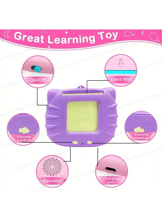 فنبلاست بطاقات تعليمية ناطقة من فن بلاست للأطفال، ألعاب تعليمية للأطفال، بطاقات تعليمية باللغة الإنجليزية، ألعاب تعليمية مونتيسوري للأطفال من عمر سنتين إلى أربع سنوات، أولاد وبنات - ١١٢ بطاقة مزدوجة الجوانب (أرجوانية) - Image 3