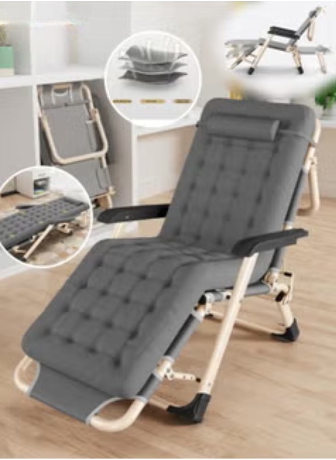 SMART HOME Folding chair that easily converts into a comfortable bed, equipped with a premium cotton mattress, made of a strong iron frame and covered with durable Oxford fabric to ensure comfort and durability for long periods, a relaxing sofa  - Image 2