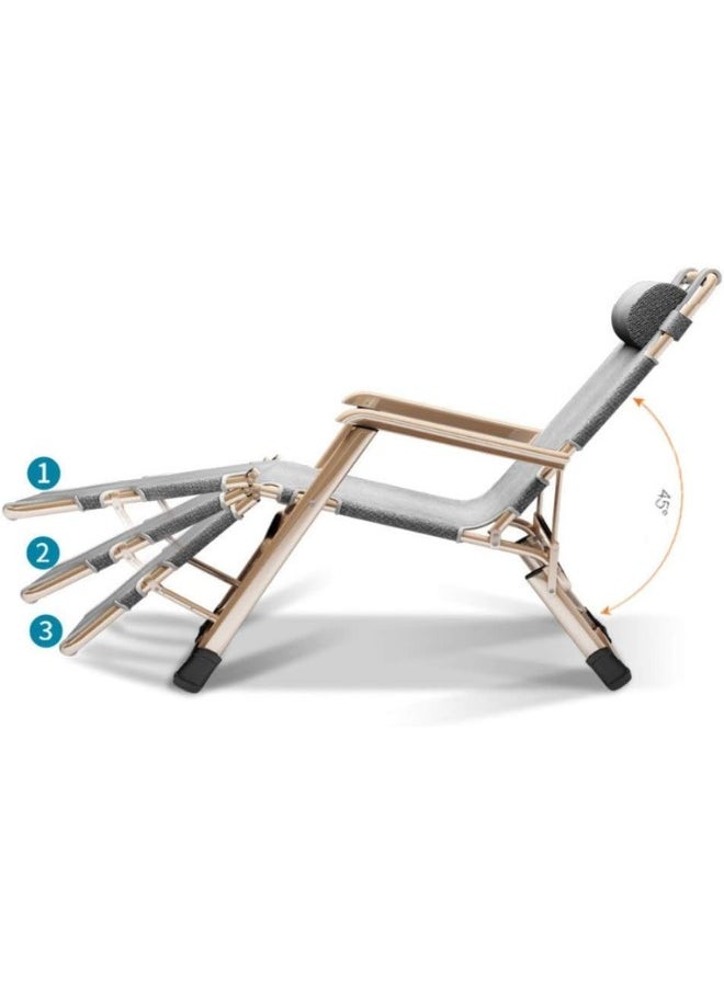 SMART HOME Folding chair that easily converts into a comfortable bed, equipped with a premium cotton mattress, made of a strong iron frame and covered with durable Oxford fabric to ensure comfort and durability for long periods, a relaxing sofa  - Image 4