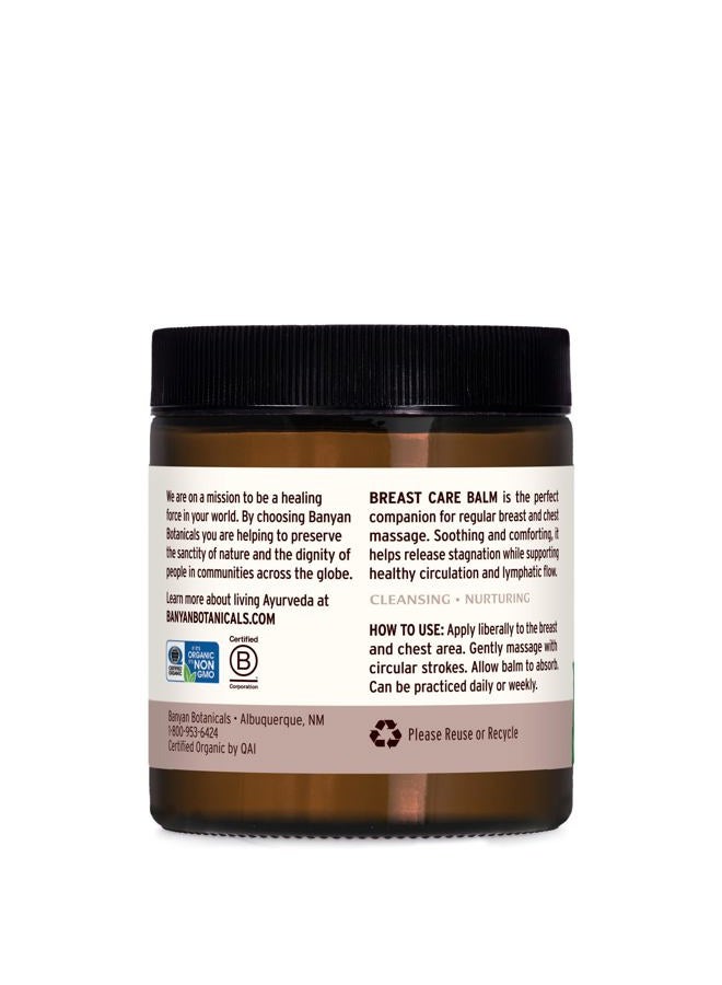 Banyan Botanicals Breast Care Balm – Organic Herbal Salve with Tulsi & Palmarosa – for Lymph Massage & Breast Health – Promotes Healthy Circulation – 4 oz – Non GMO Sustainably Sourced Petroleum Free - Image 2