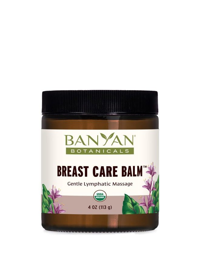 Banyan Botanicals Breast Care Balm – Organic Herbal Salve with Tulsi & Palmarosa – for Lymph Massage & Breast Health – Promotes Healthy Circulation – 4 oz – Non GMO Sustainably Sourced Petroleum Free - Image 1