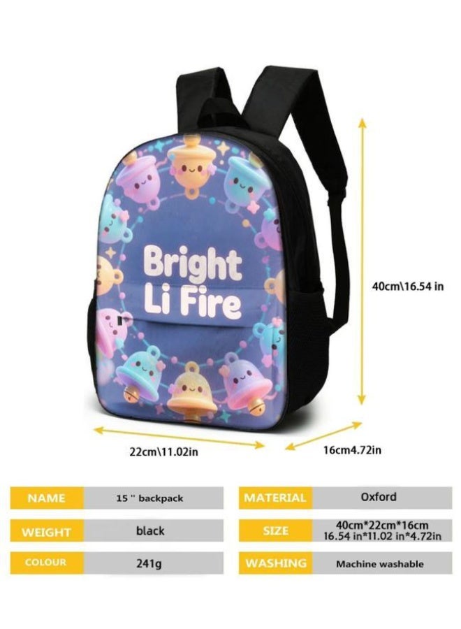 واضح من النار حقيبة كرتونية من ثلاث قطع، يسهل التعامل معها في مناسبات مختلفة (متوفرة للطلاب والأطفال والأصدقاء في النزهايات وتسلق الجبال والتعليم المدرسي وما إلى ذلك) | الكتفين + حقائب اليد + حقائب القرطاسية | موسم العودة إلى المدرسة / هدايا المهرجان - 6 - Image 5