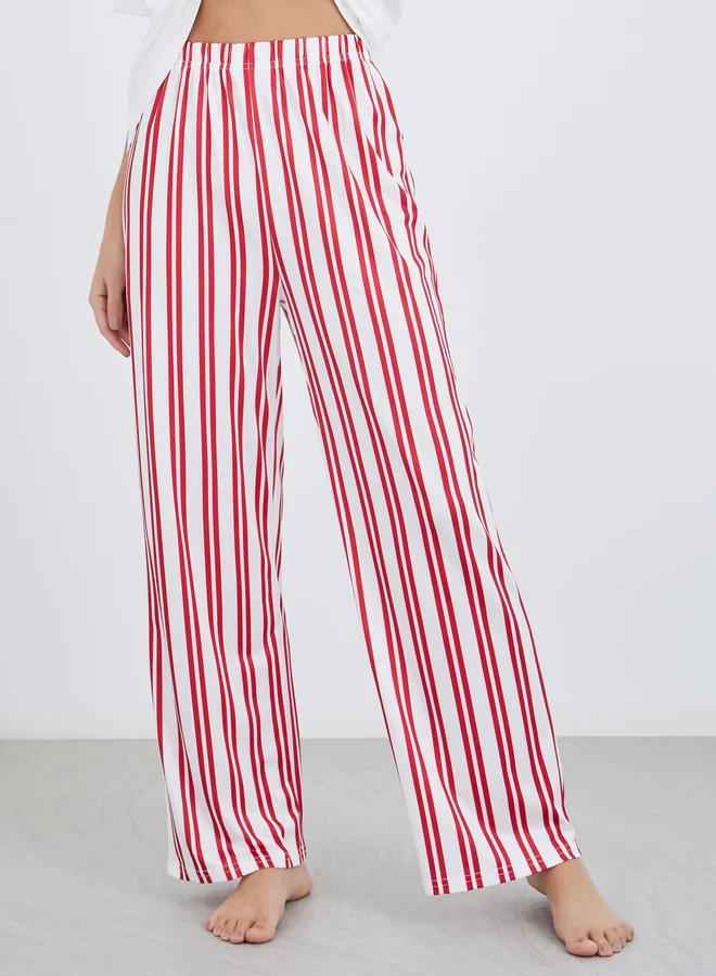 Take Two Take Two Graphic Print T-Shirt and Striped Pyjama Set