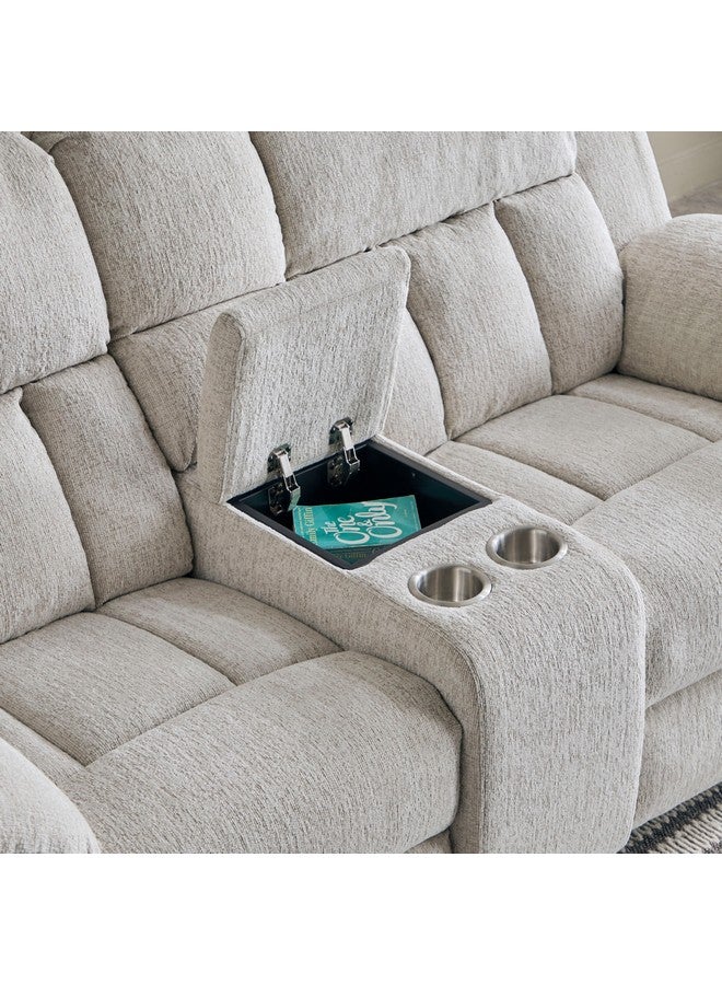 Home Box Stanford Power 2-Seater Fabric Recliner With Console And 2 Cupholders 99 X 205 X 98 Cm  - Image 5