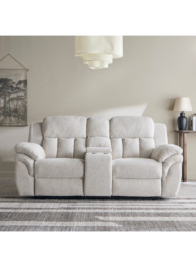Home Box Stanford Power 2-Seater Fabric Recliner With Console And 2 Cupholders 99 X 205 X 98 Cm  - Image 4