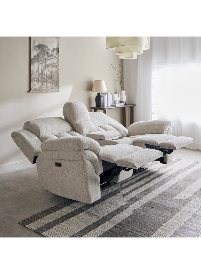 Home Box Stanford Power 2-Seater Fabric Recliner With Console And 2 Cupholders 99 X 205 X 98 Cm  - Image 3