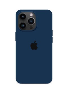 NIBEMINENT Silicone Case Cover Liquid Gel Soft Ultra Slim Shockproof Back Full Body Protection For Apple iPhone 14 Pro Max 6.7 inch Dark Blue  - Image 1