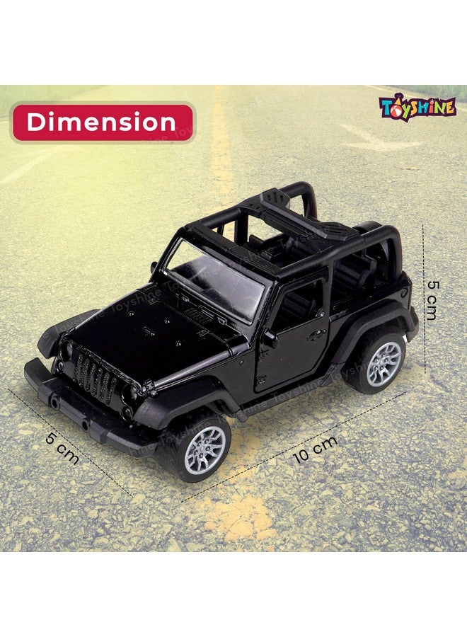 Toyshine سيارة لعبة طراز ثار مقياس 1:32 مصنوعة من المعدن مع وظيفة السحب للخلف وميزة فتح الأبواب للأطفال من 3 سنوات فما فوق، باللون الأسود - Image 2