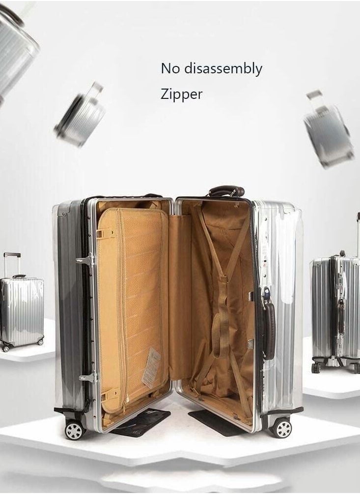 Excefore - Transparent Pvc Suitcase Cover 24 28 30 Inch Suitable For Wheeled Suitcases - Image 1