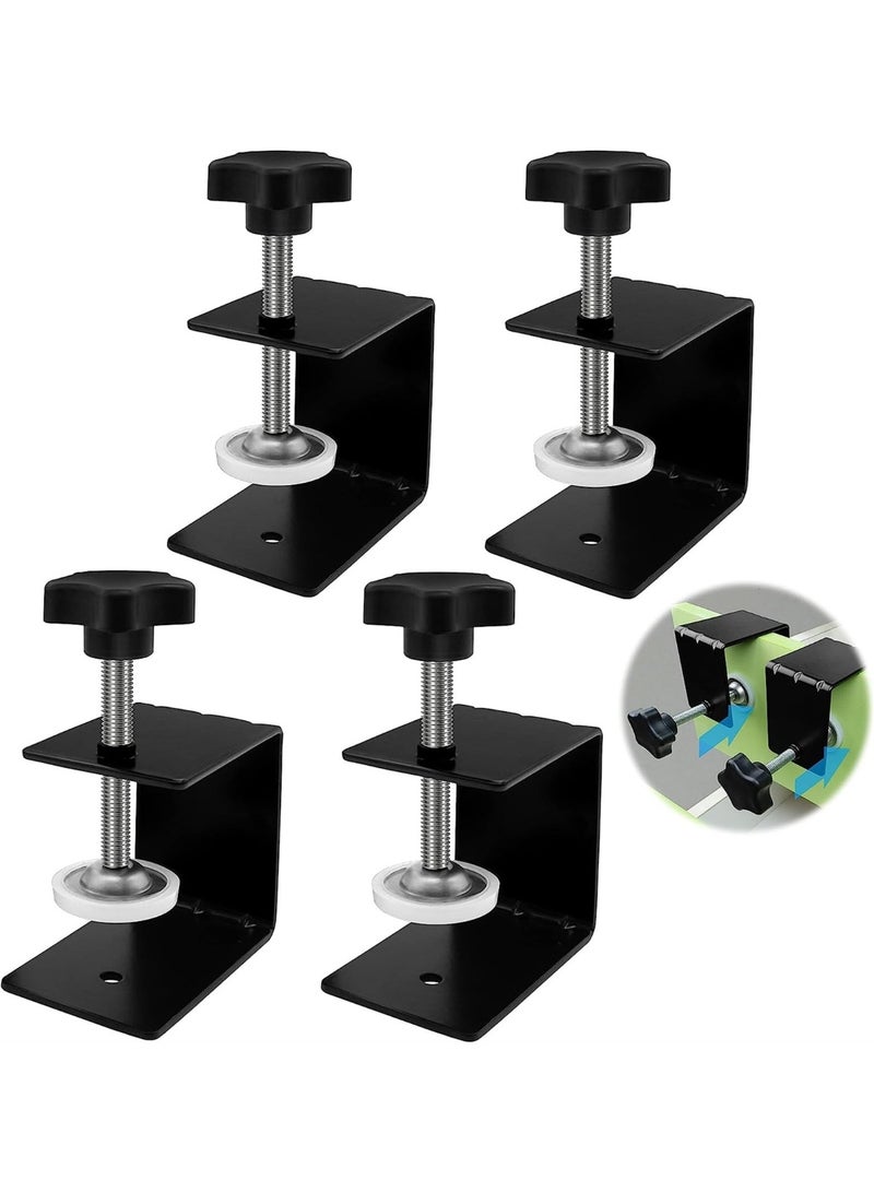 4PCS Drawer Front Panel Installation Clamps Cabinet Hardware Jig C Clamps Thicker Drawer Drill Hole Guide U Clamp with Big Silicone Protective Pads  - Image 1