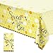 Tatuo 1 Packs Bee Plastic Tablecloths 54 x 108 Inches Sweet as Can Bee Decorative Table Cover Honey Party Tablecloth Set for Birthday Baby Shower Gender Reveal Party Decorations - Image 3