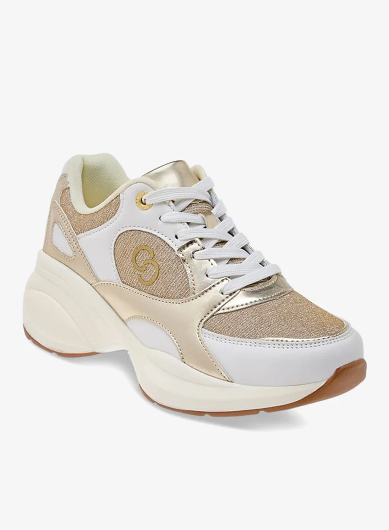 سيليست سنيكرز نسائي بطبعة شعار مع إغلاق برباط